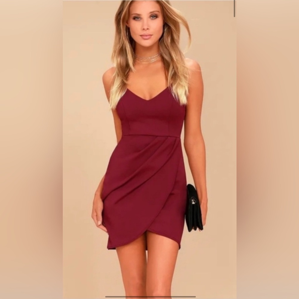 Lulu's Burgundy Mini Dress